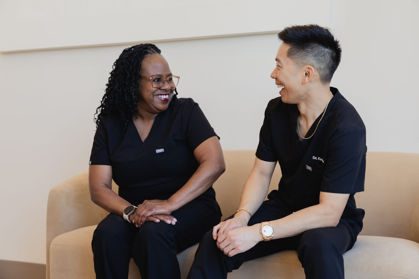 Dr. Kevin Tan with a member of the Form + Function team